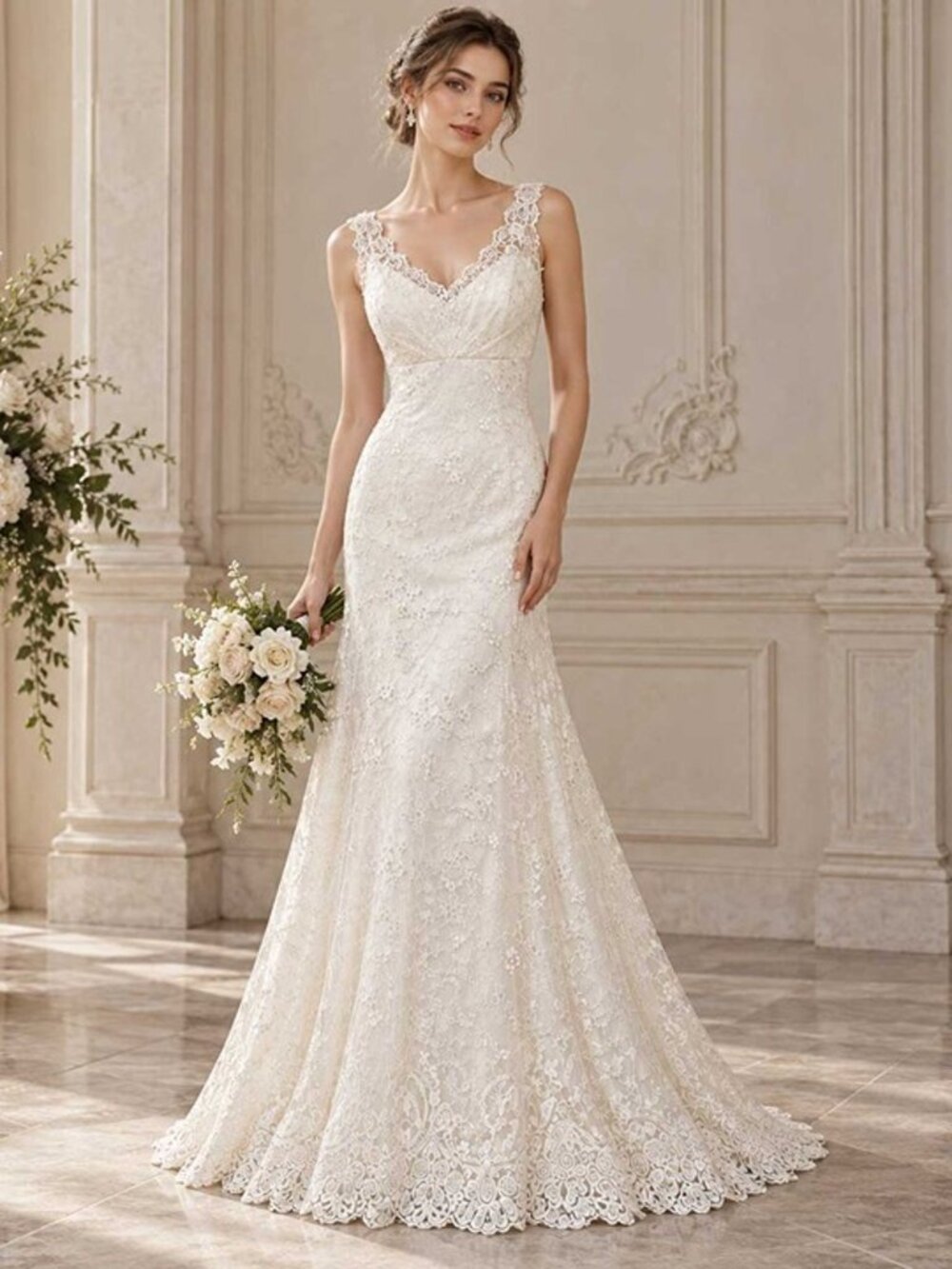 NWT Size 8 Vintage Style Lace Fitted A-line Wedding Dress